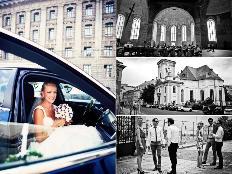 Die Braut kommt an zur Trauung in der Parochialkirche Hochzeitsfotograf Berlin