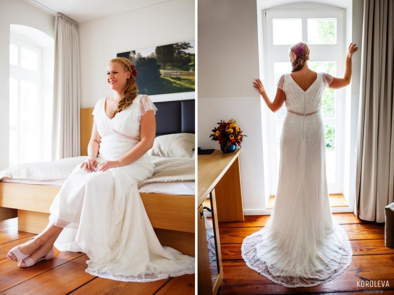 Vorbereitung der Braut Hochzeitsfotograf Nauen Landgut Stober