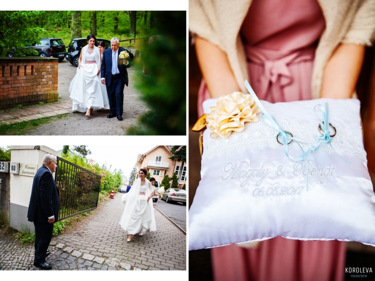 Ankommen der Braut in die Kirche Hochzeitsfotograf Berlin